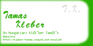 tamas kleber business card